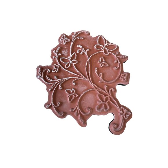 Wood-Mounted Rubber Stamps Set - Butterfly Swirls & Filigree Design for Crafting - Picture 6 of 7